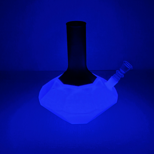 Blue Night Diamond Bong - Im dunkeln blau leuchtende Bong - Laid Back Headshop