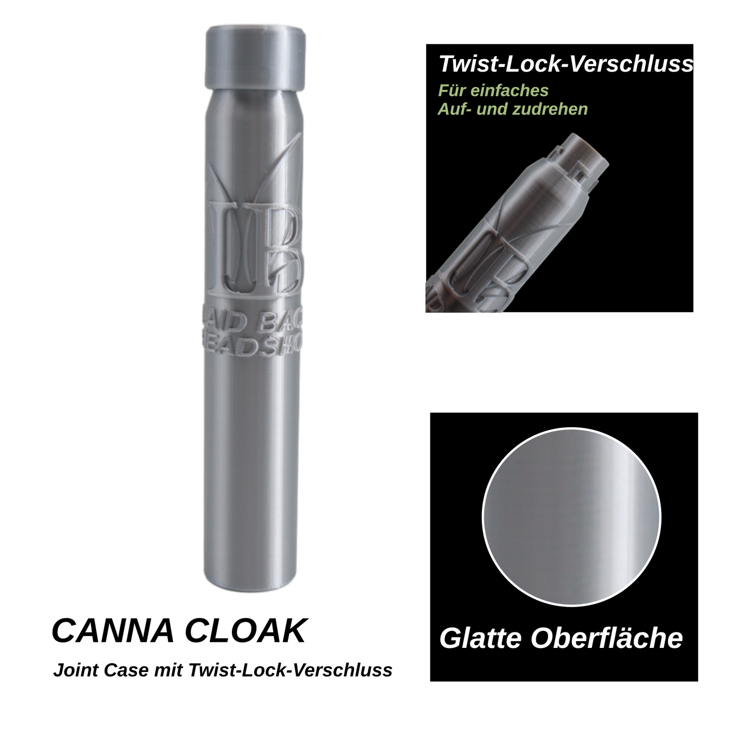 CannaCloak - Joint Case mit Schraubverschluss - Laid Back Headshop